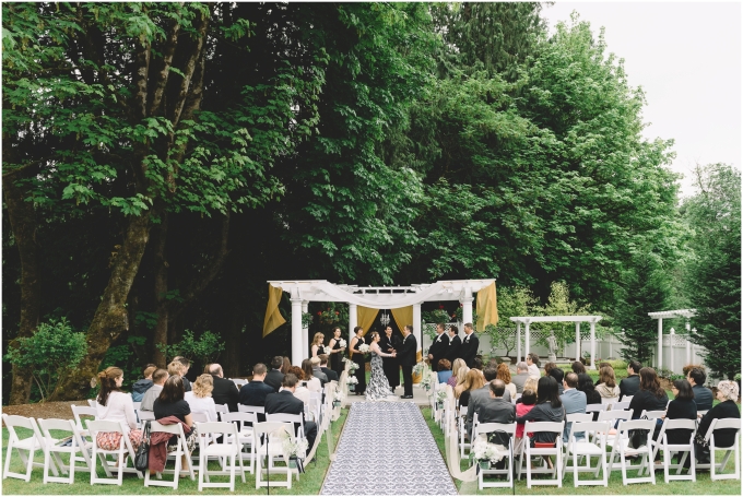 Ceremony at French Creek Manor in Snohomish, WA