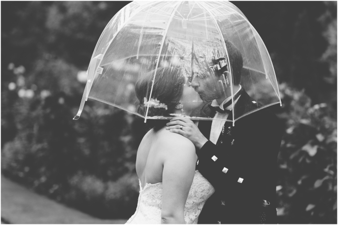 Bride and groom photo at a Scottish American Wedding @ Glen Echo Gardens in Bellingham, WA captured by Ardita Kola Photography