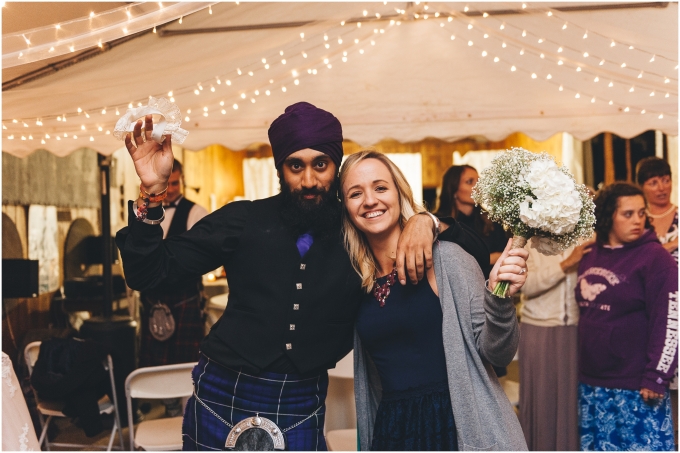 Wedding reception photo at a Scottish American Wedding @ Glen Echo Gardens in Bellingham, WA captured by Ardita Kola Photography